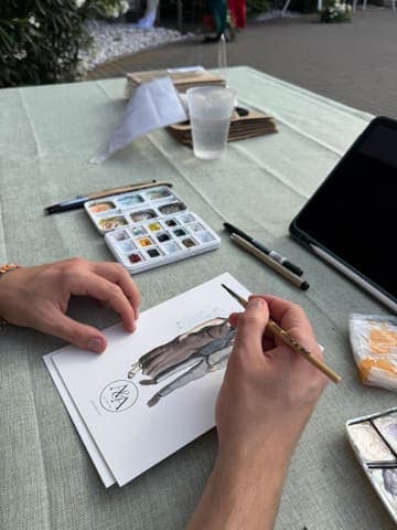 Ilustrando en directo durante una boda